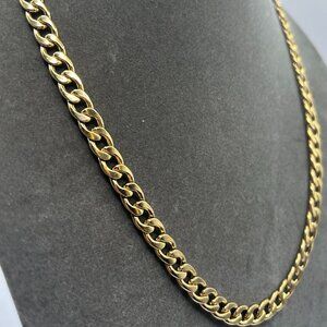 NEW STEELTIME Gold-Plated Stainless Steel 24" Chain Necklace! Unisex